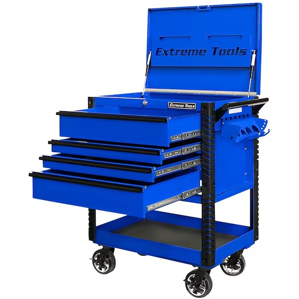 Picture of Extreme Tools Ex3304Tcblbk 33N 4 Drawer Tool Cart Black-Blue
